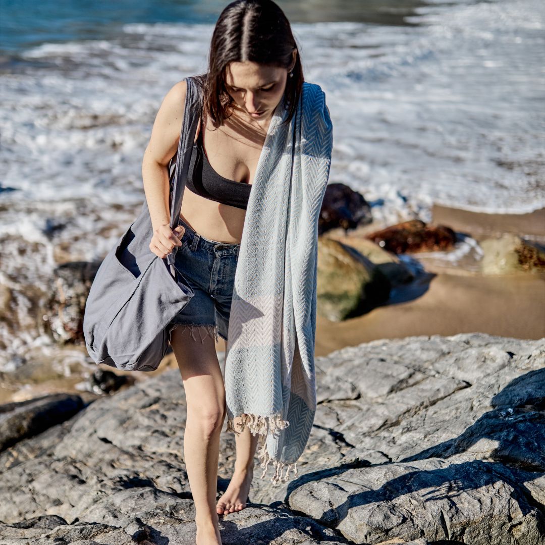 Maxi Bolso Azul Piedra