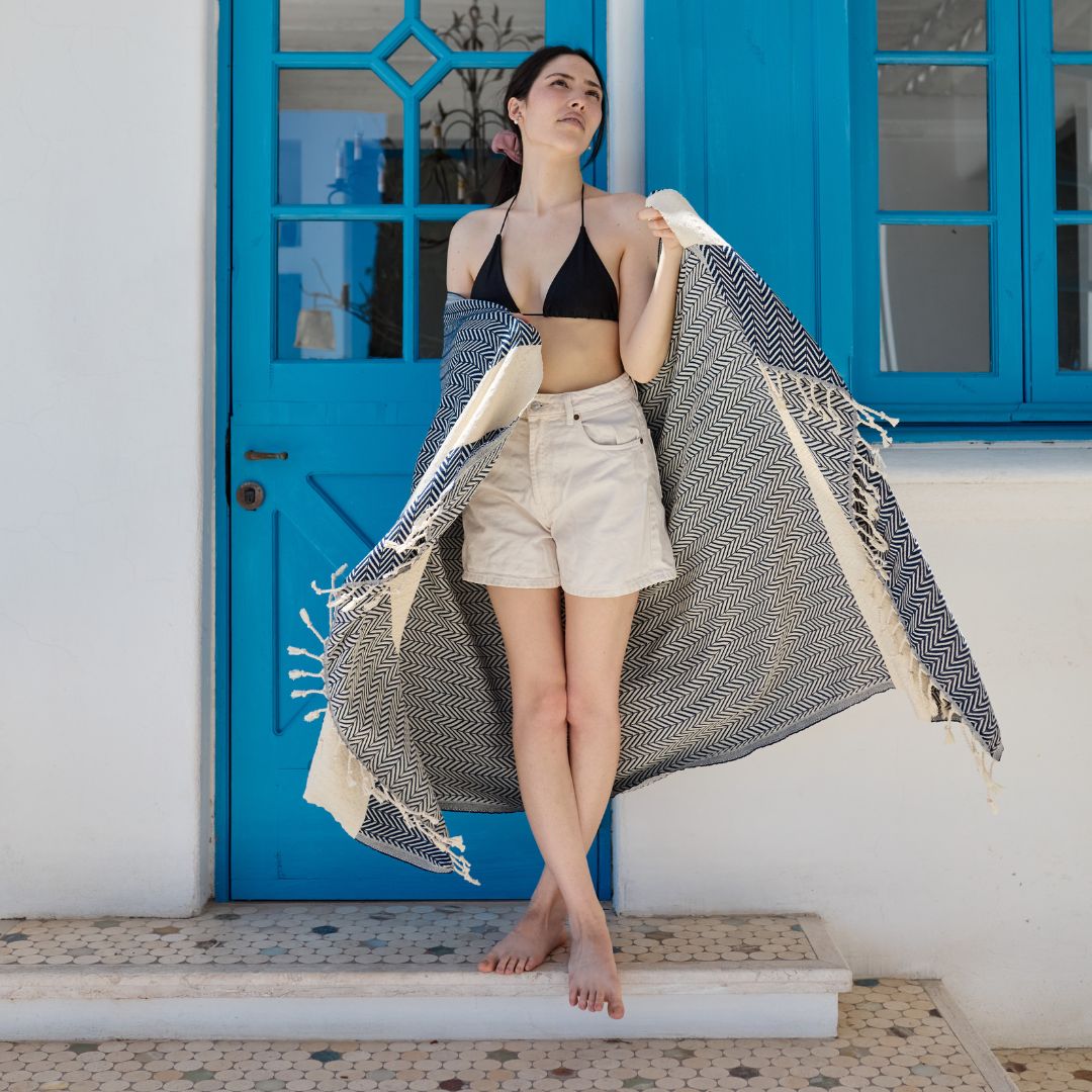 Modelo Efeso azul marino - individual