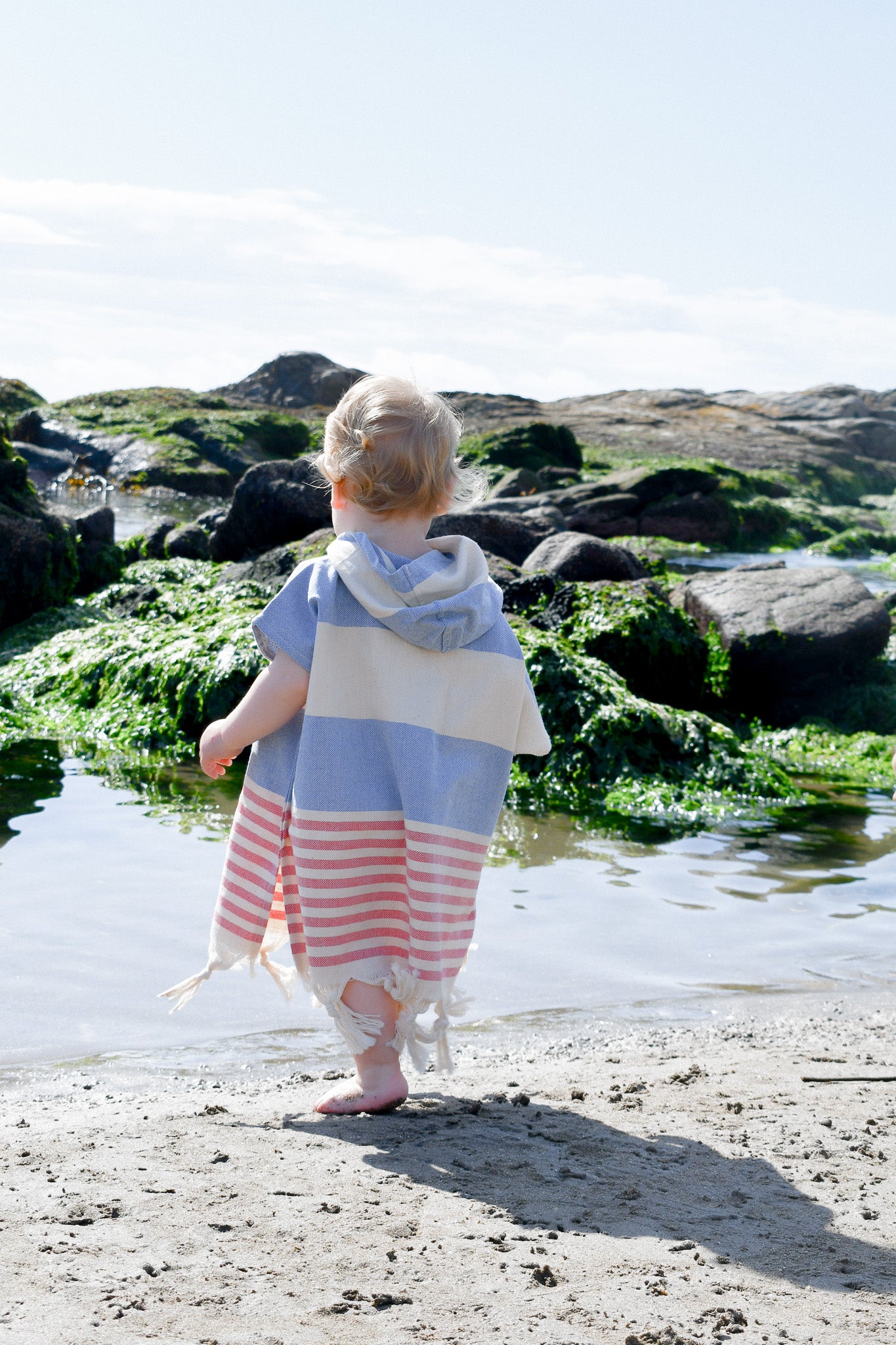 Ponchos Niños - Azul y Rojo